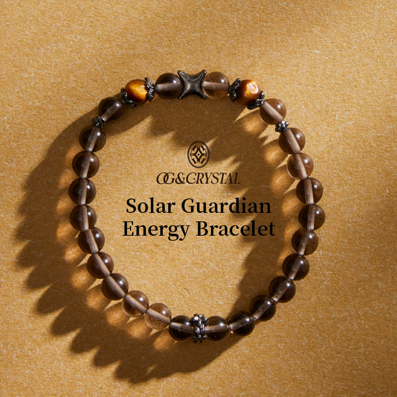 OGクリスタル 黑曜岩 氷虎の守護ブレスレット - 冷静さと守護の力、男女兼用