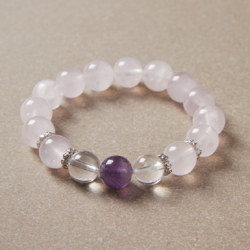 OGクリスタル 水晶 調和の光ブレスレット - 癒し・平和、男女兼用