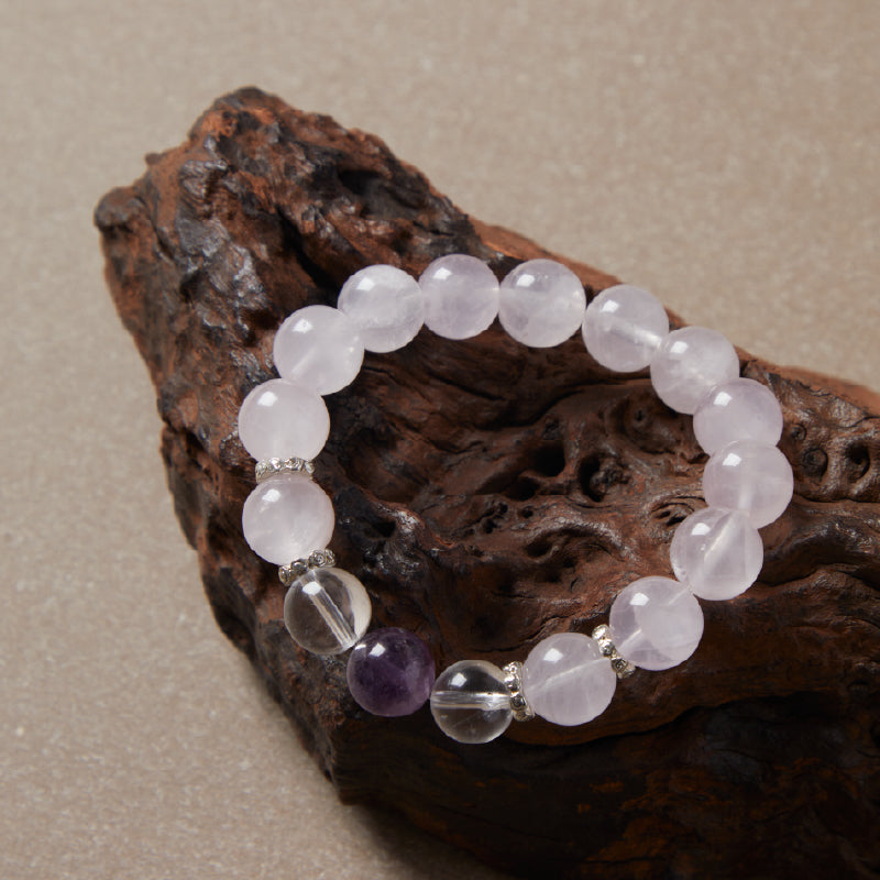 OGクリスタル 水晶 調和の光ブレスレット - 癒し・平和、男女兼用