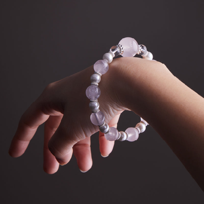 OGクリスタル 水晶 光の調和ブレスレット - 癒し・平和、男女兼用