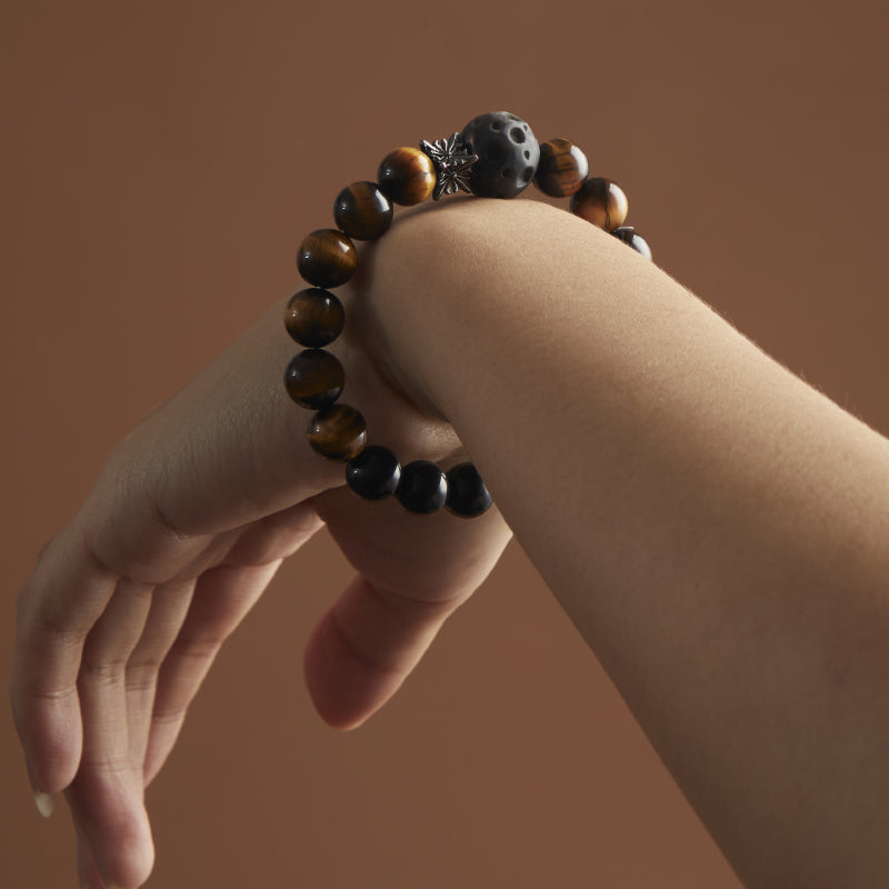 OGクリスタル 木変石 守護の光ブレスレット - 日常の安心感をサポート、男性・女性に最適