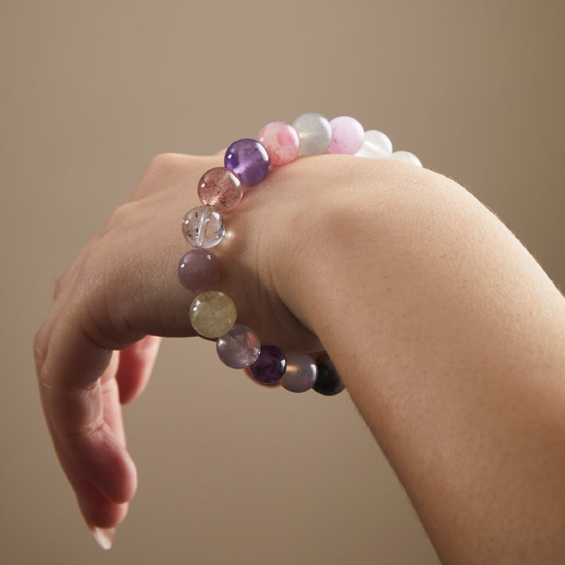 OGクリスタル 多宝水晶 調和の輝きブレスレット - 心を落ち着ける平和感、男女兼用