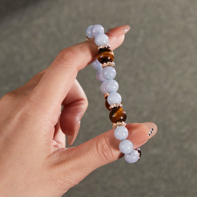 OGクリスタル 木変石 天使の守護ブレスレット - 新しい挑戦をサポート、男女に最適