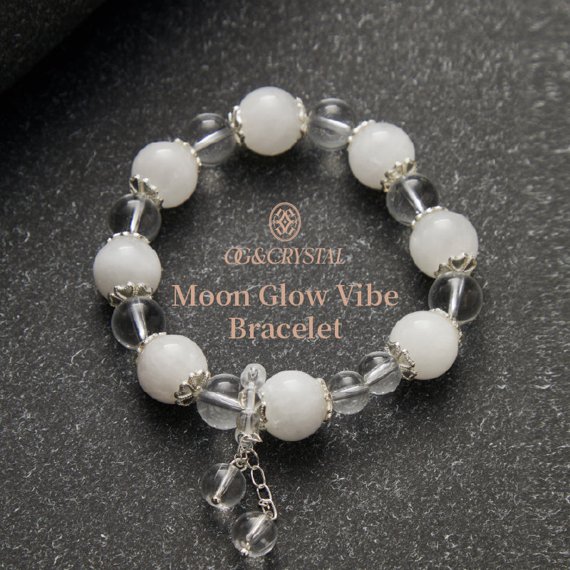 OGクリスタル 石英質玉 柔らかの調和ブレスレット - 癒し・平和、男女兼用