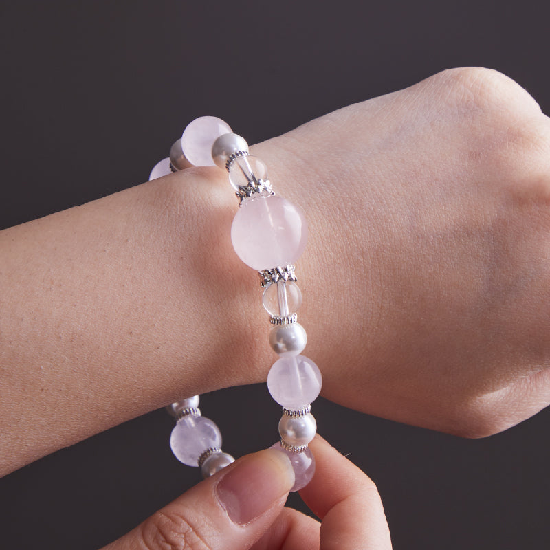 OGクリスタル 水晶 光の調和ブレスレット - 癒し・平和、男女兼用