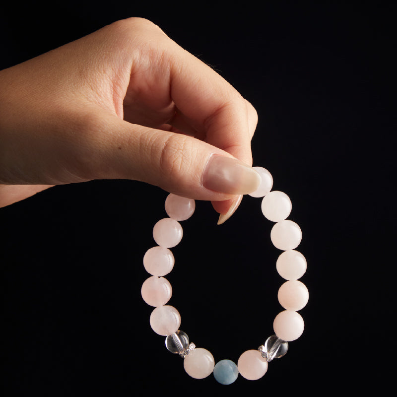 OGクリスタル 水晶 癒しの波動ブレスレット - 心と体をリラックス、安眠サポート