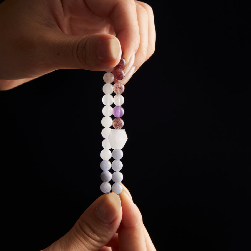 OGクリスタル 水晶 恋愛の煌きブレスレット - 恋愛成就＆縁結び、女性に最適