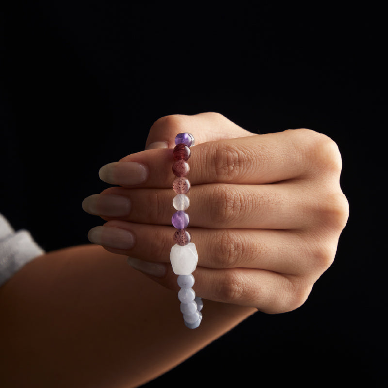 OGクリスタル 水晶 恋愛の煌きブレスレット - 恋愛成就＆縁結び、女性に最適