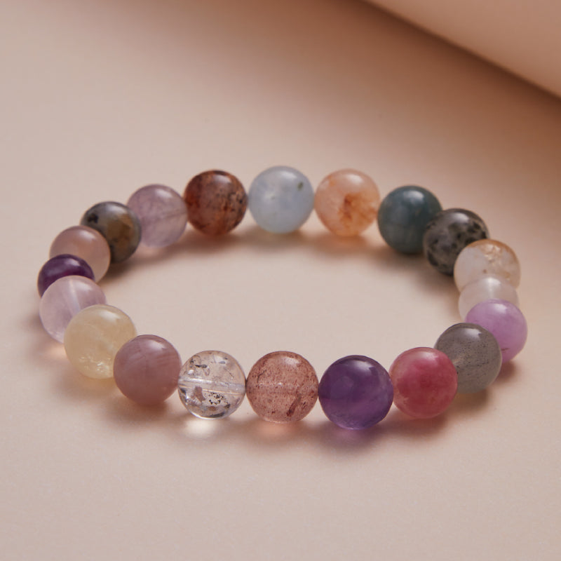 OGクリスタル 多宝水晶 調和の輝きブレスレット - 心を落ち着ける平和感、男女兼用