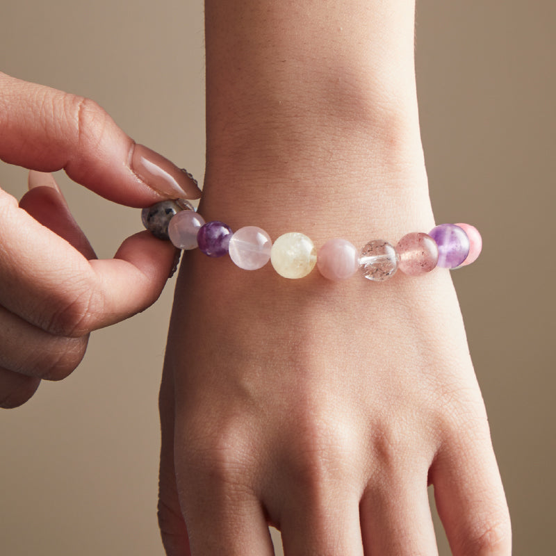 OGクリスタル 多宝水晶 調和の輝きブレスレット - 心を落ち着ける平和感、男女兼用