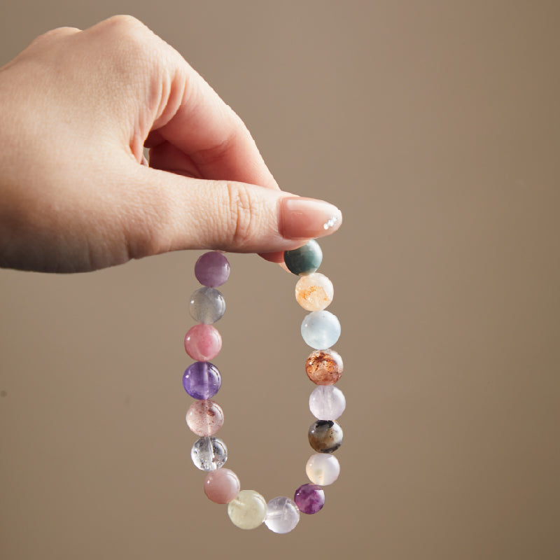 OGクリスタル 多宝水晶 調和の輝きブレスレット - 心を落ち着ける平和感、男女兼用