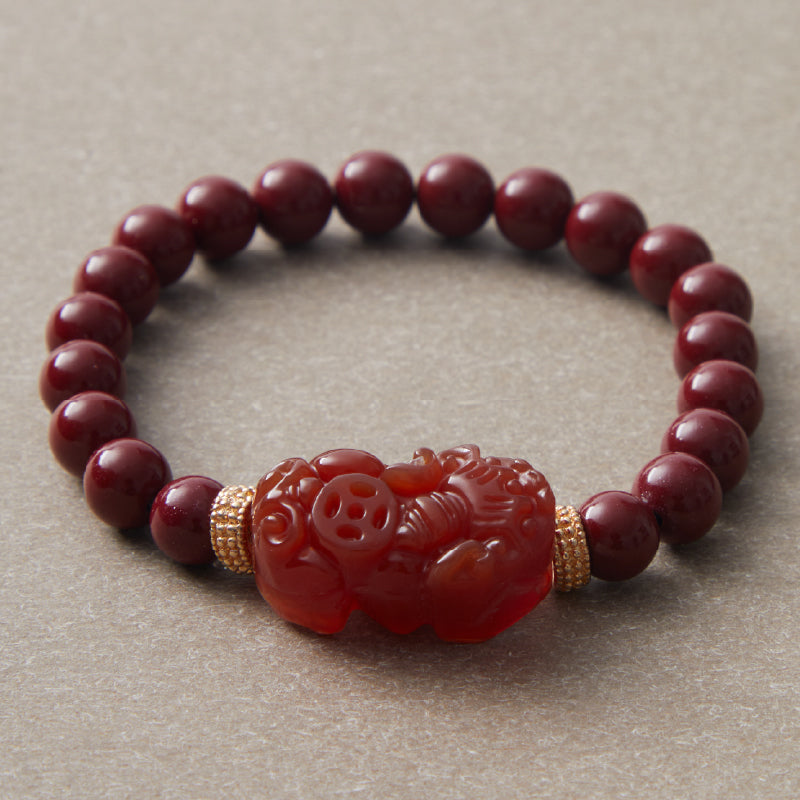 OGクリスタル 玛瑙 黄金の成功ブレスレット - 金運と成功をサポート、職場や日常に最適